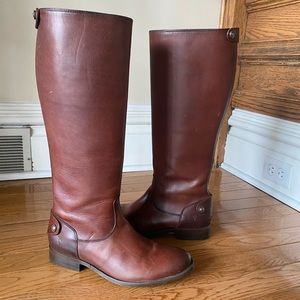 Frye Melissa Button Back Zipper Riding Boots sz 7